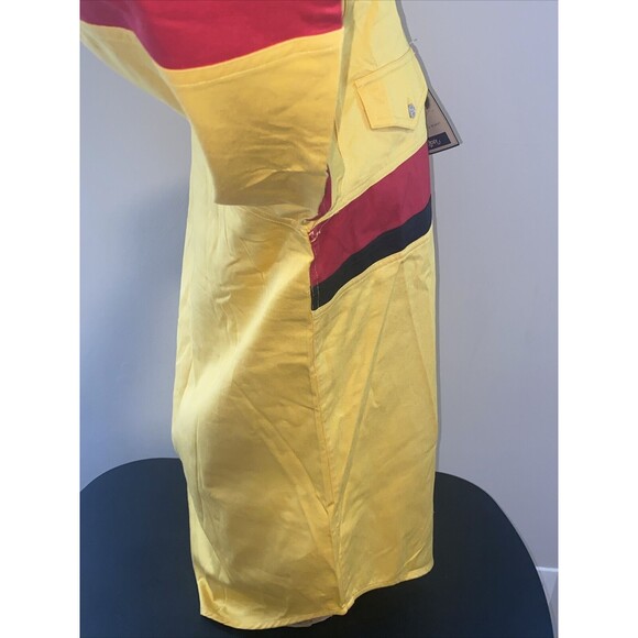 Roper Western Shirt Cowboy Large Yellow Red Vintage 90s Embroidered Striped - Picture 11 of 16